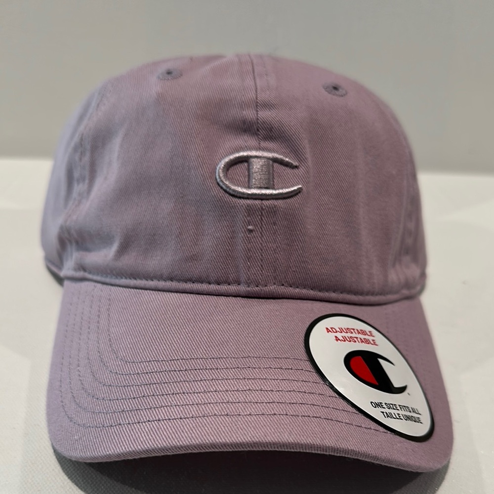 NWT Champion Lilac Adjustable Baseball Cap.